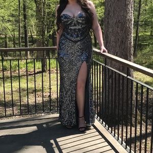 Silver Jovani Prom Dress